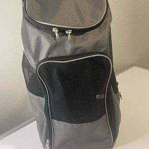 Stylish Gray Pet Carrier Backpack